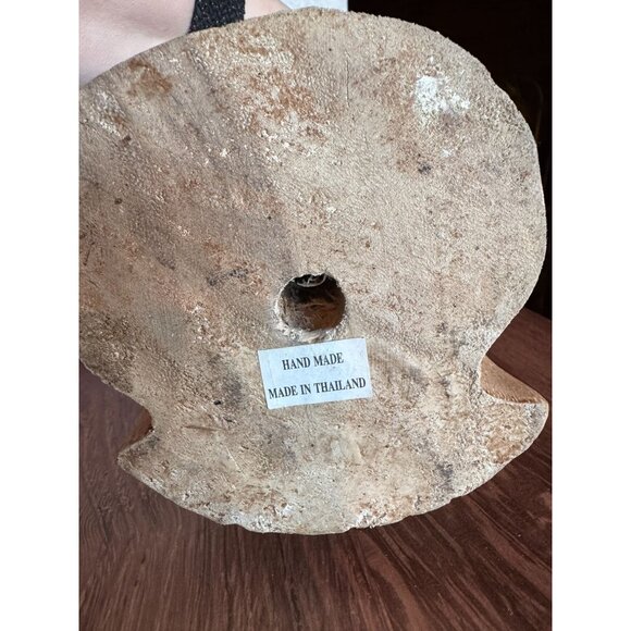 Vintage MCM Carved Wood Owl – Large Solid Wood | Made in Thailand‎ - Picture 6 of 11